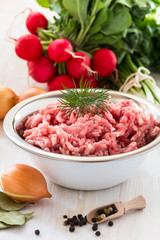 Raw ground meat