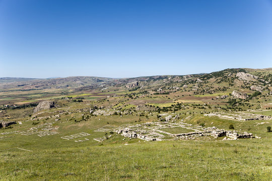 Hattusa. Scenic landscape with archaeological zone