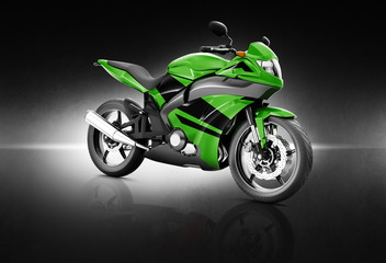 Obraz na płótnie Canvas Motorcycle Motorbike Bike Rider Contemporary Green Concept