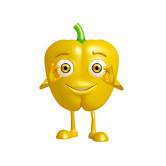 capsicum character with best sign pose