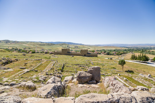 Hattusa, Turkey. Archaeological excavations of the ancient city