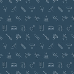 Tool line icon pattern set