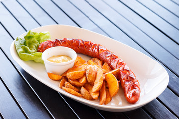 sausage and potatoes