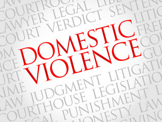 Domestic Violence word cloud concept