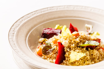 barley porridge with vegetables