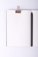 open blank notebook