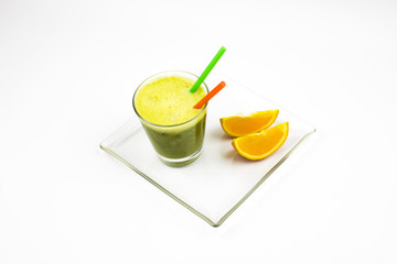 Matcha, green tea, orange
