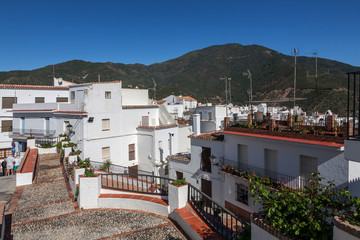 Villages of Andalucia with flowers in the streets