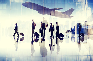 Airport Travel Business People Terminal Corporate Flight Concept