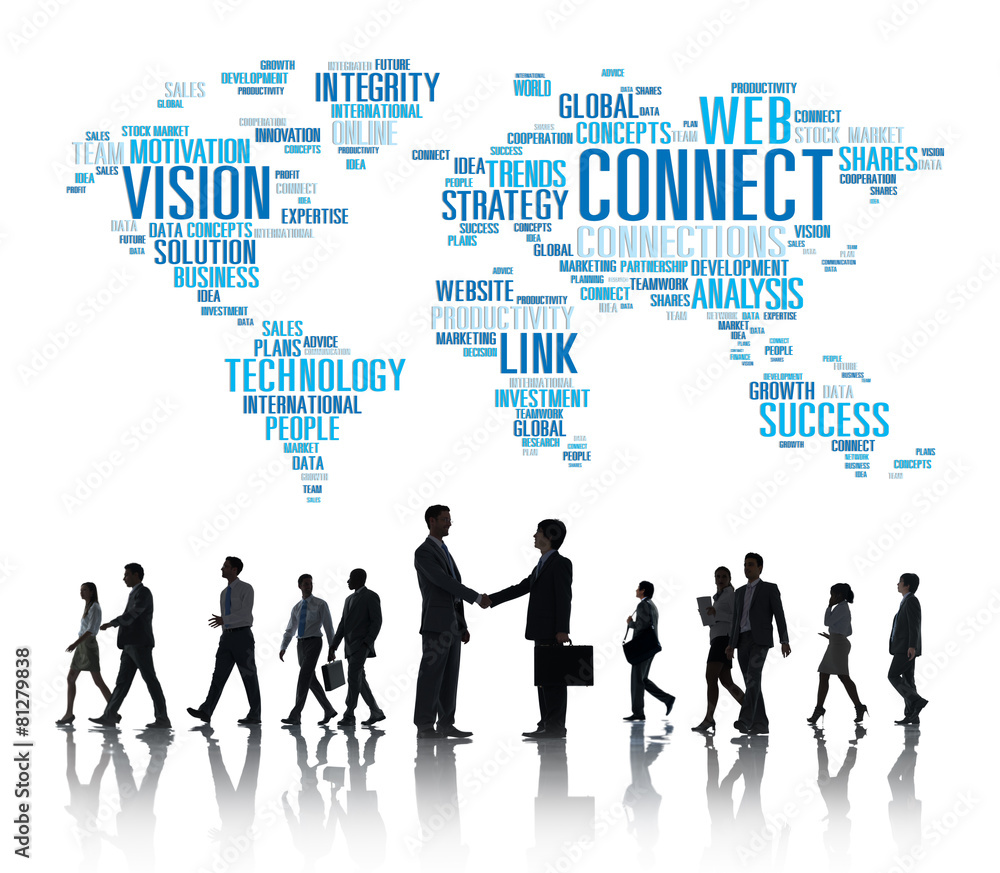 Aufkleber connection social media internet link networking concept
