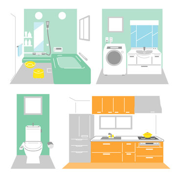 お風呂　洗面所　トイレ　キッチン