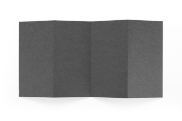 blank black folding paper flyer
