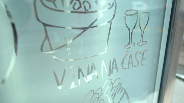 Wine illustration- cafe decoration