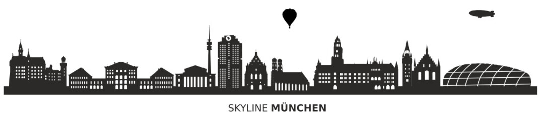 Skyline München - obrazy, fototapety, plakaty