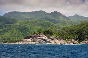 Coastline of Mahe island, Seychelles