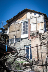 Fototapeta na wymiar shanty in urban district for poor Yerevan, Armenia