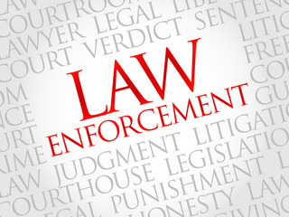 Law enforcement word cloud concept