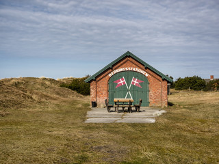 Fototapeta na wymiar Life saving station on Mando, Denmark