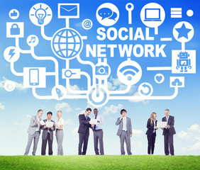 Business People Meeting Connection Communication Social Network