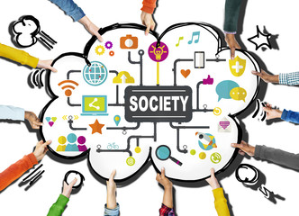 Society Social Media Social Networking Connection Concept