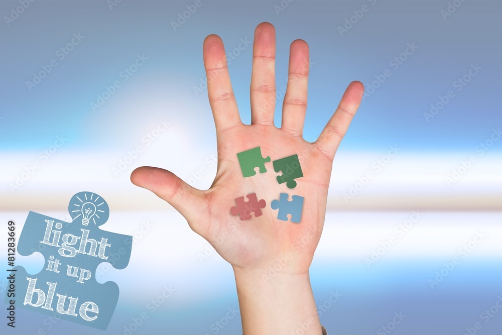 Poster composite image of hand with fingers spread out