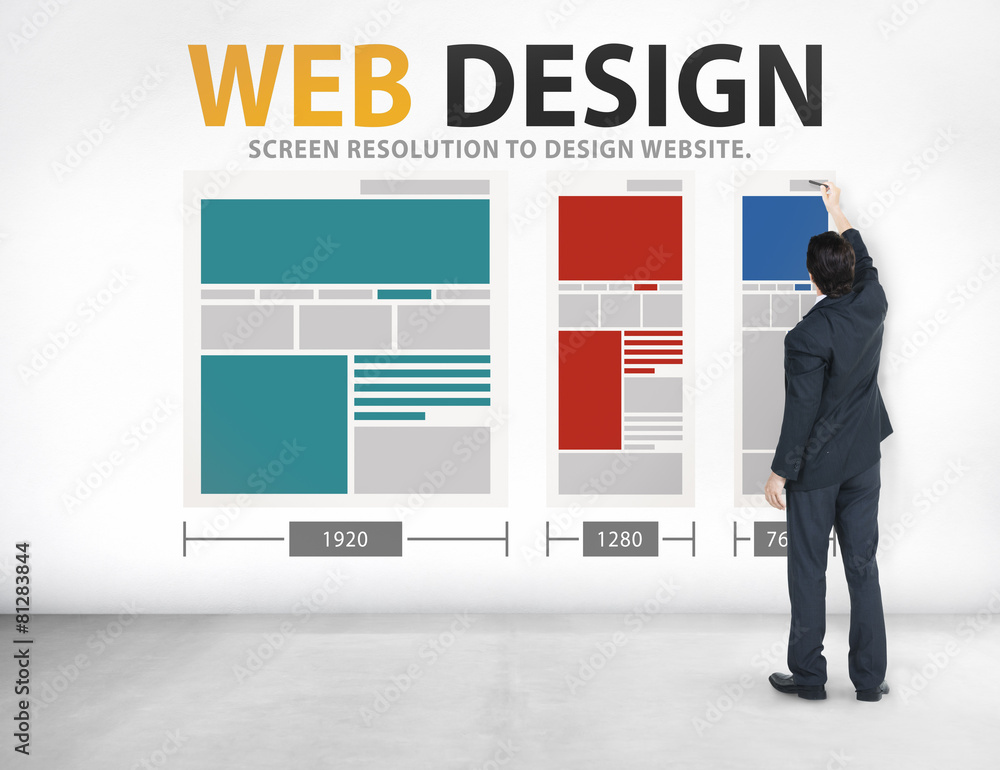 Poster web design network website ideas media information concept