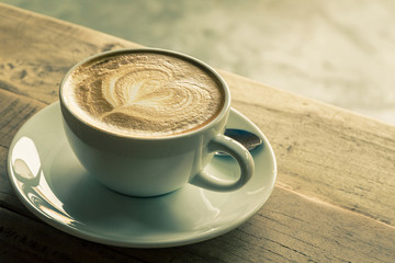 Cappuccino or latte coffee.