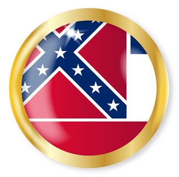 Mississippi Flag Button