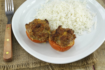 tomates farcies et riz