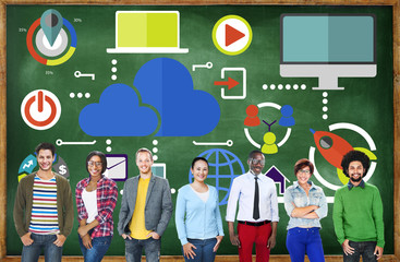 Big Data Sharing Online Global Communication Cloud Concept