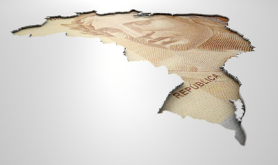 Recessed Country Map Brazil
