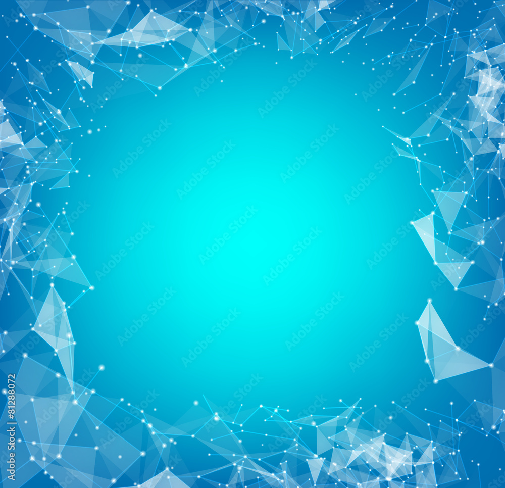 Poster abstract polygons.