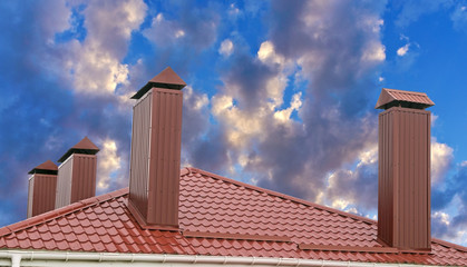 house from a red brick with a pipe