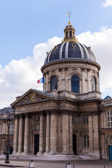 Fototapeta na wymiar French Academy, Institut de France, Famous Landmark Paris France