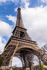 Fototapeta na wymiar Eiffel Tower Tour Eiffel Famous Tourism Landmark in Paris France