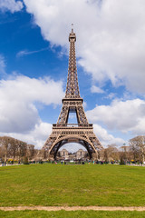 The Eiffel Tower in Paris France, Famous Tourism Landmark