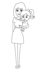 Doodle mom and baby