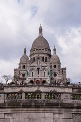 Fototapeta premium Sacre Coeur, Famous Church Tourism Landmark in Paris France