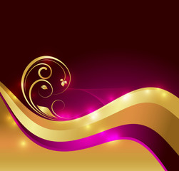 Sparkles Golden Floral Design