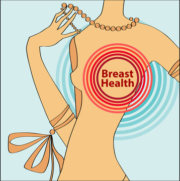 vector illustration of breast health