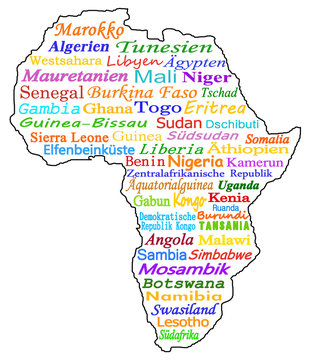 Afrika Länder / Ländernamen