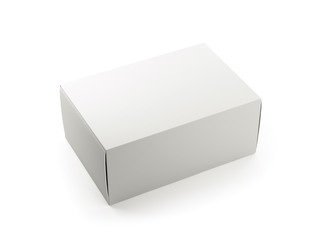 Blank white cardboard box single