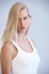 Portrait of attractive blonde