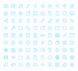 Outline vector icons for web and mobile