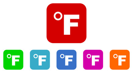 thermometer flat icon vector set