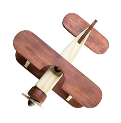 Wooden airplane model top view isolated © Andrey Kuzmin