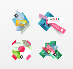 Set of vector abstract geometric layout