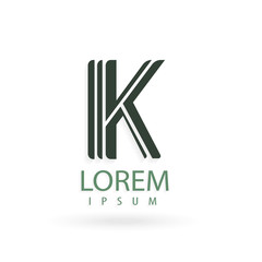 Creative logo design, letter K. Colorful vector icon.