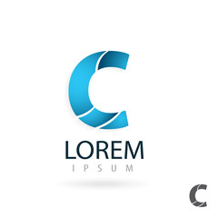 Creative logo design, letter C. Colorful vector icon.