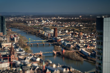 City view with tilt-shift